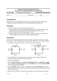 Oscilloscope Laboratory Exercise: Voltage Measurements and Phase Shift