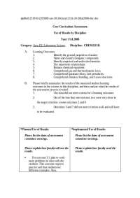 Core Curriculum Assessment - Principles of Chemistry I | CHEM 1211K