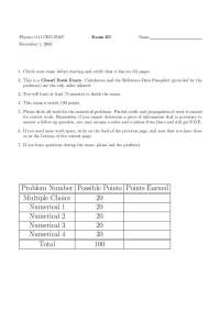 Exam 4 for Introductory Physics I | PHYS 1111