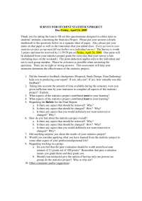 Survey for Student Statistics Project 1 -Statistical Methods | STA 2023 ...