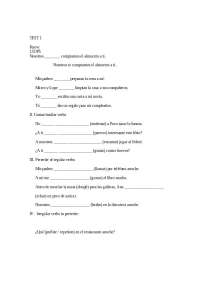 Spanish Language Practice Test: Preterite Tense and Verb Conjugation