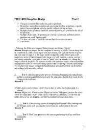 ITEC 4830 Graphics Design - Test 2: Fireworks Quiz