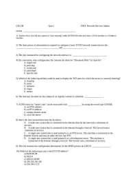CIS 238 Quiz 1 - UNIX Network Services Admin - Prof. Robert J. Taylor