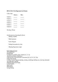BUSA 3110: Regression Lab Session - Collecting Data and Developing a Theory using Excel - 