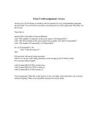 Extra Credit Assignment: Arrays - Visual Effects Programming | VSFX 160