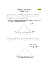 Probability and Statistics in Pregnancy Lengths - Prof. Patrick S. Murphy