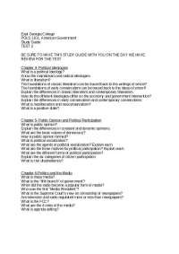 POLS 1101 American Government Study Guide: Chapter 4-6