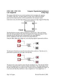 Lab Exercise with D Flip-Flops - Computer Organization | CPSC 2105