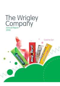 The Wrigley Company - Project Annual Report | GRDS 720