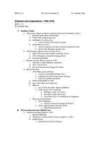 World Civilizations II: Empires & Imperialism, 1750-1870 - Southern Africa & Western Influ