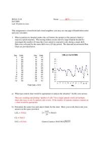 Control Charts Analysis for Hospital Calls and Soup Meals - Prof. Kim Melton