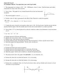 7 Problems on Basic Calculus I - Exam 3 | MATH 2253 - Docsity