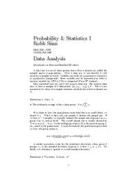 Probability & Statistics I: Understanding Mean, Standard Deviation, and Data Analysis - Pr