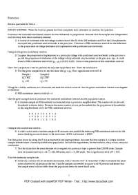 Review Questions for Test 4 - Statistical Methods | STA 2023