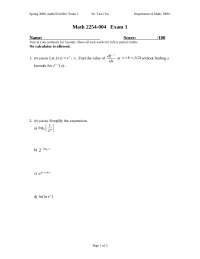 5 Questions on Evaluate the Integrals in Calculus II | MATH 2254 - Docsity
