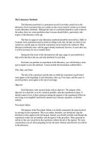 The Laboratory Notebook on Principles of Chemistry I | CHEM 1211