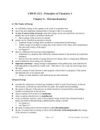 Thermochemistry - Principles of Chemistry I - Lecture Notes | CHEM 1211 ...