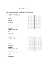 Ellipse Examples – Precalculus - Assignment | MATH 1113