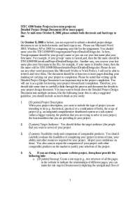 ITEC 4390 Senior Projects: Detailed Project Design Document - Prof. Lei He