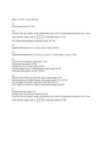 Midterm Exam 2 Review Sheet - Precalculus | MATH 1113