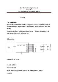 Microcomputer Hardware Design - Lab 9 | ECET 456
