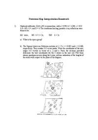 Patterson Map Interpretation Homework - Chemical Crystallography | CHEM 6181