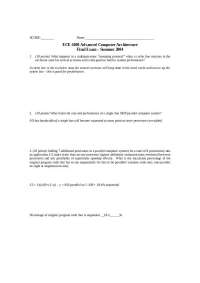 Solutions for Final Exam - Advanced Computer Architecture | ECE 4100