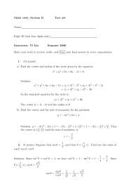 Test 1 Questions with Resolution - Calculus I | MATH 1441 - Docsity