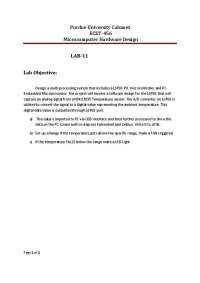Lab: Temperature Sensing System with PIC Microcontroller & PC - Prof. Omer Farook
