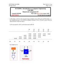 An Introduction to the Computer Engineering - Homework 3 | ECE 2030 ...