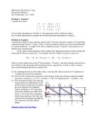 Solved Problems on Types of Truss Structure - Homework 5 | ME 2016 ...