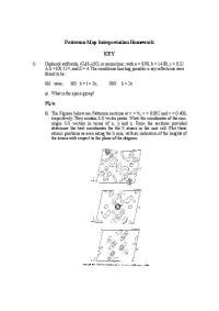 Patterson Map Interpretation Homework with Key - Chemical Crystallography | CHEM 6181