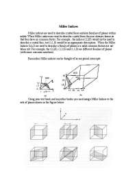 Miller Indices - Chemical Crystallography - Lecture Notes | CHEM 6181