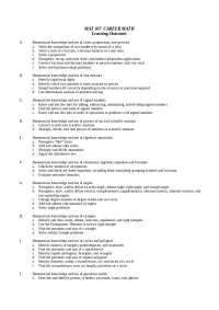 MAT 107: Career Math - Learning Outcomes and Topics