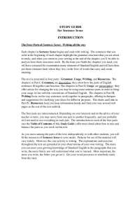 Study Guide for Sentence Sense Final Exam - Integrated Skills III | ESL* M131