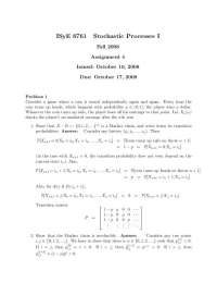 Assignment 1 - Stochastic Processes I - Fall 2008 | ISYE 6761