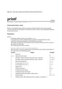 C Standard Library printf Function: Formatted Data Output to Standard Output