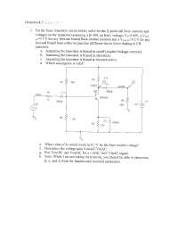 Homework 5 Solved - Microelectronic Circuits | ECE 3040 - Docsity