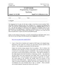 Programming Assignment 2 - Computer Architecture Operating System | ECE ...