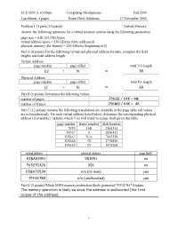 Exam 3 Solutions - Mechanisms-Computing Systems | ECE 3035 - Docsity