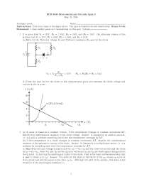Practice Quiz 2 - Microelectronic Circuits | ECE 3040 - Docsity