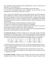 Assignment Exercise on Regression Analysis | ISYE 6414 - Docsity