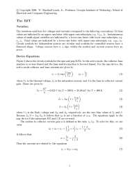 The BJT - Analog Electronics - Notes | ECE 3050 - Docsity