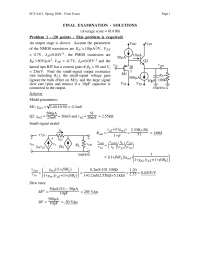 Final Examination-Solutions - Analog Integrated Circuit Design | ECE ...