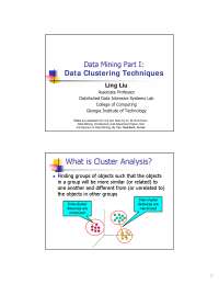 Data Clustering Techniques in Data Mining | CS 4440 - Docsity