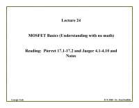 MOSFET Basics - Microelectronic Circuits | ECE 3040 - Docsity