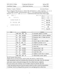 Final Exam with Solution - Mechanisms Computing System | ECE 3035 - Docsity