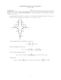 Solved Quiz 9 for Microelectronic Circuits | ECE 3040 - Docsity