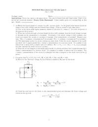 Solved Quiz 2 for Microelectronic Circuits | ECE 3040 - Docsity