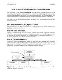 Coherent Caches - Assignment #3 - Advanced Computer Architecture | ECE ...